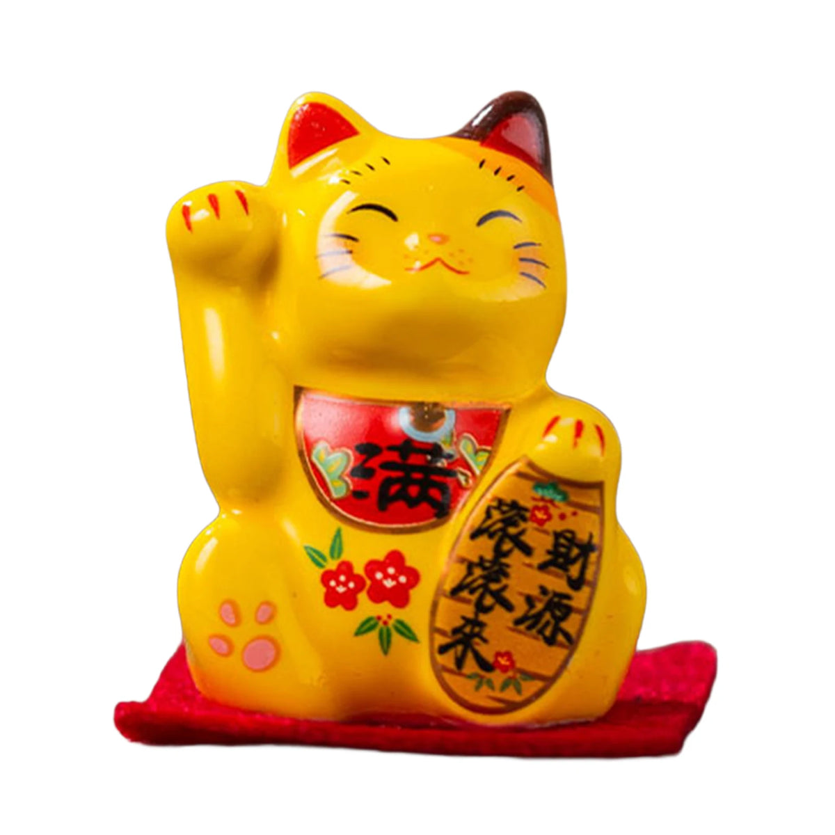 Maneki Neko Lucky Cat Figurine 4.5cm Ceramic Japanese Style Fortune Cat Desk Decor for Home Office Housewarming Gift Ideas