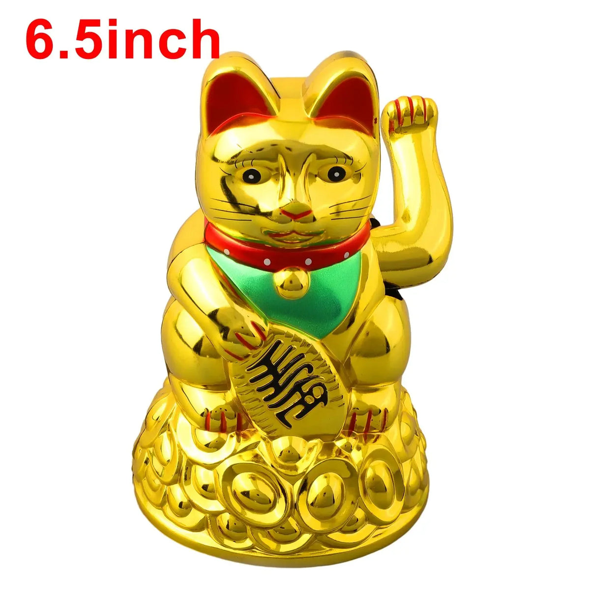 1x Lucky Cat 4.5/6.5Inch Chinese Lucky Cat Waving Arm Beckoning Fortune For Home Office Car Decoration Home Decoration Birthday