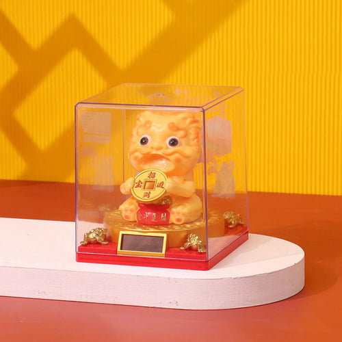 3 Inch Lucky Cat Figurine For Office Desk Ornament Solar Powered Full Of Good Fortune Figurine Chinese Decoration Crafts