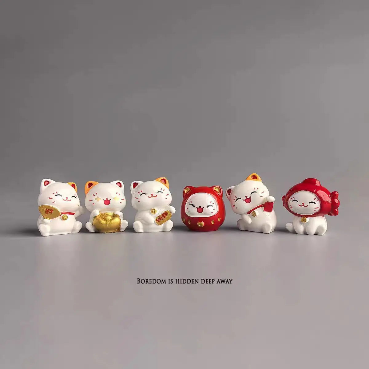 Lucky Cat Kitten Figurine Brings Blessings Healing Desktop Japanese-style Workstation Office Desk Small Ornament Desk Decoration