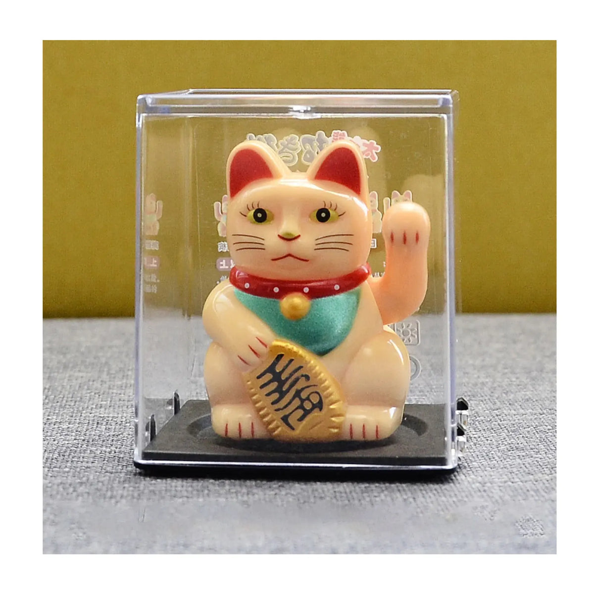 Mini Waving Lucky Cat Decoration Chinese Fortune Cute Cat Sculpture Statue for Women Men Home Office Decor