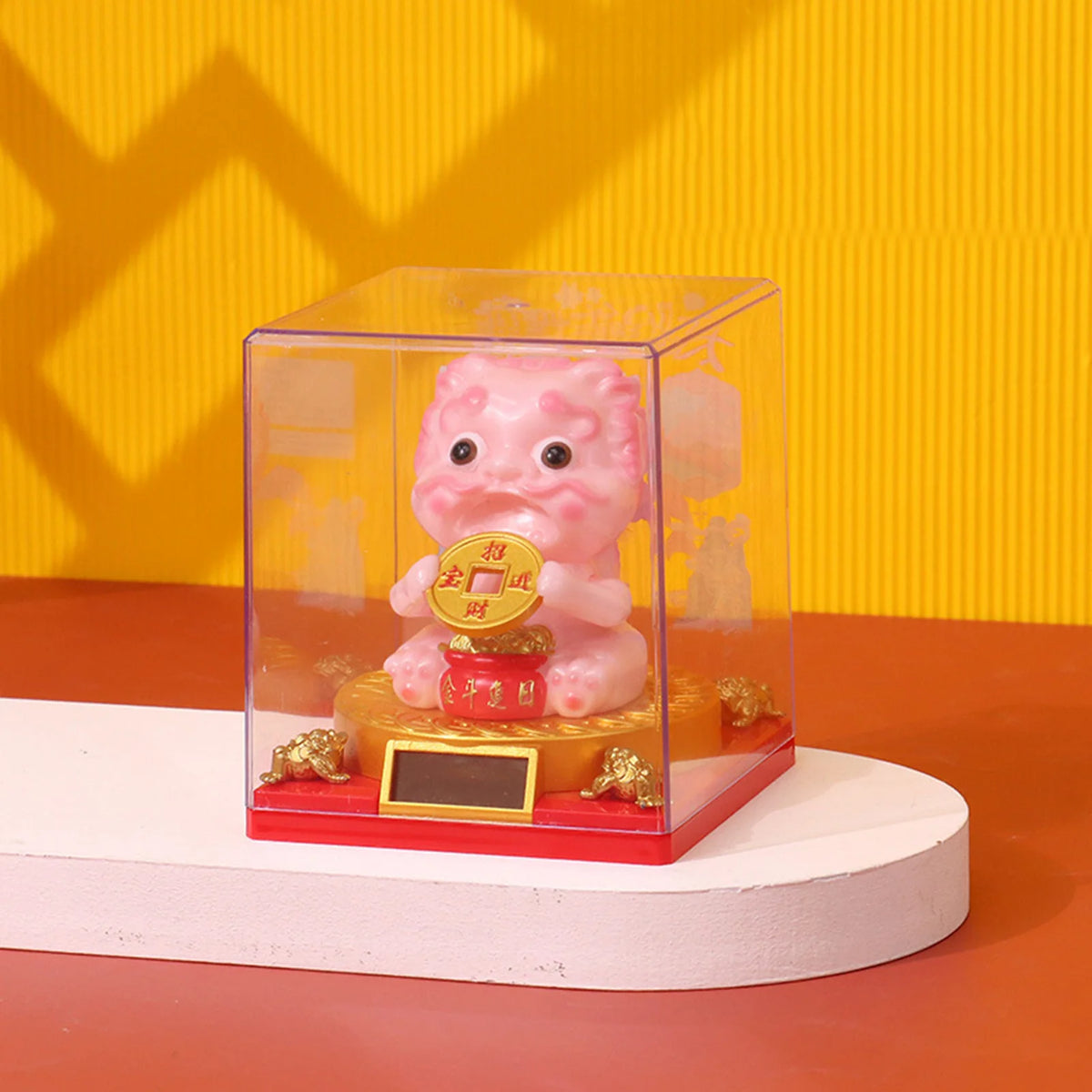 3 Inch Lucky Cat Figurine For Office Desk Ornament Solar Powered Full Of Good Fortune Figurine Chinese Decoration Crafts