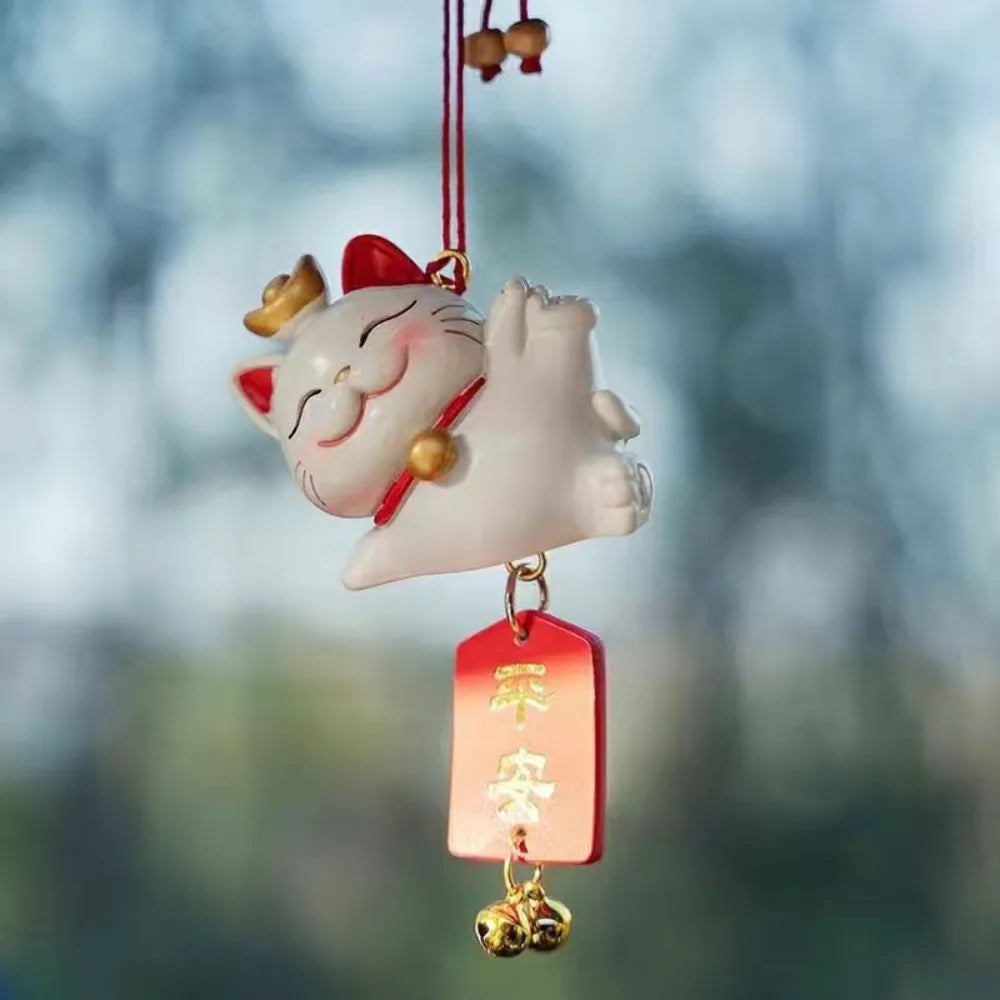 Gifts Japanese Lucky Cat Car Pendant Creative Cute Hanging Car Ornaments Blessing New Year Car Interior Accessories Office